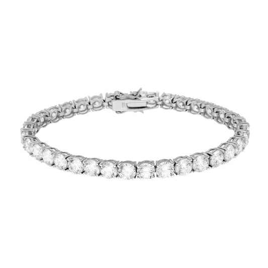 Bracciale Tennis con Zirconi mm 5 Bianchi, Argento s925