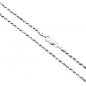 Catena Corda Diamantata 45 cm - Argento s925