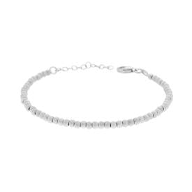 Bracciale Catena con Palline Diamantate slash mm 3,  in Argento 925
