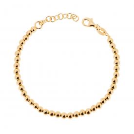 Bracciale Palline Lisce medie, 4mm,  in Argento 925
