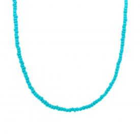 Collana con Perline Azzurre, Argento s925