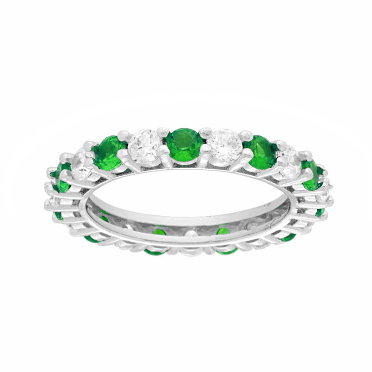 Anello Fedina Tennis Verde e bianca, in Argento s925