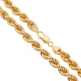 Collana Catena Corda, mm 8,  lunghezza cm 45 - Argento s925