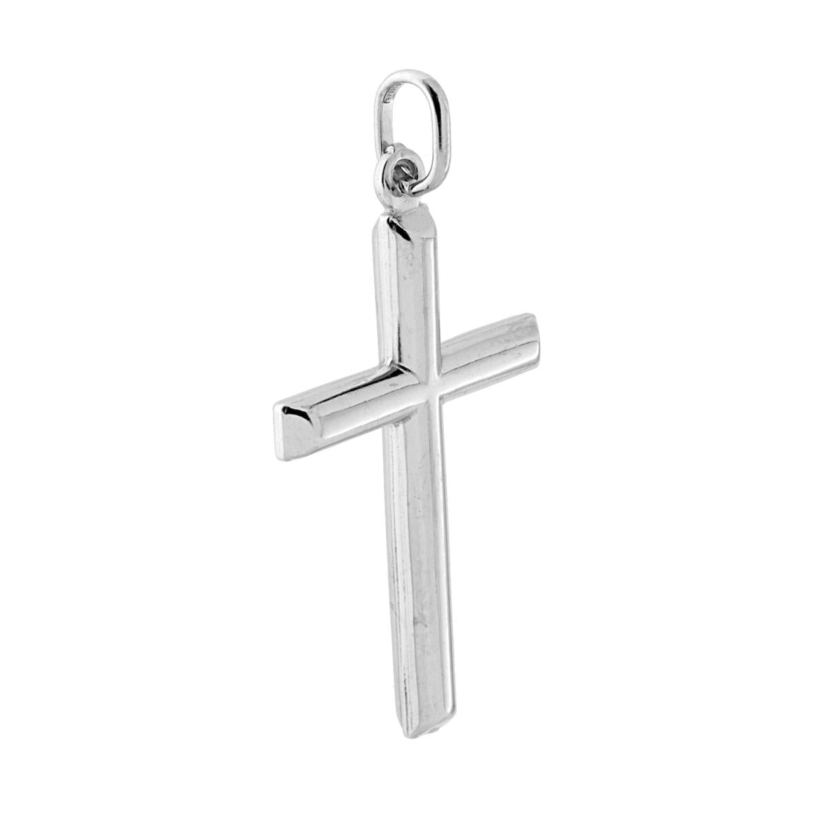 Sparkling Green and White Cross Pendant – in 925 Sterling Silver