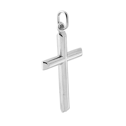 Sparkling Green and White Cross Pendant – in 925 Sterling Silver