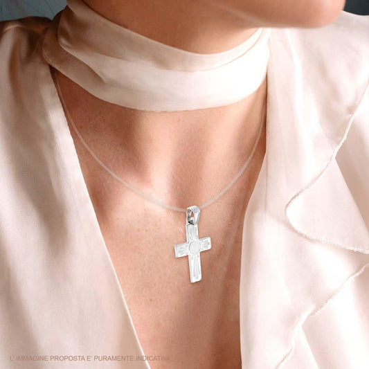 Ciondolo Croce Latina Piatta UNISEX –  in Argento 925
