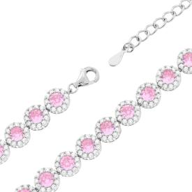 Rainbow Paraiba Tennis Bracelet, in S925 Silver