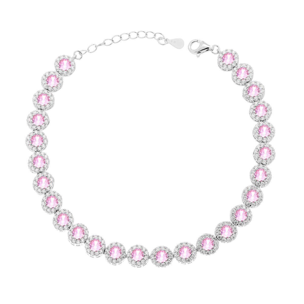 Rainbow Paraiba Tennis Bracelet, in S925 Silver
