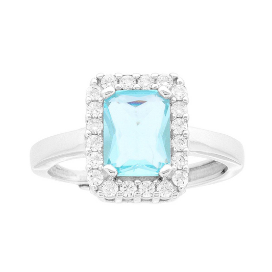 Kate Rectangle Ring, in S925 Silver