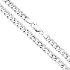 Catena Grumetta Piatta mm 6 lunghezza cm 60, in ARGENTO 925
