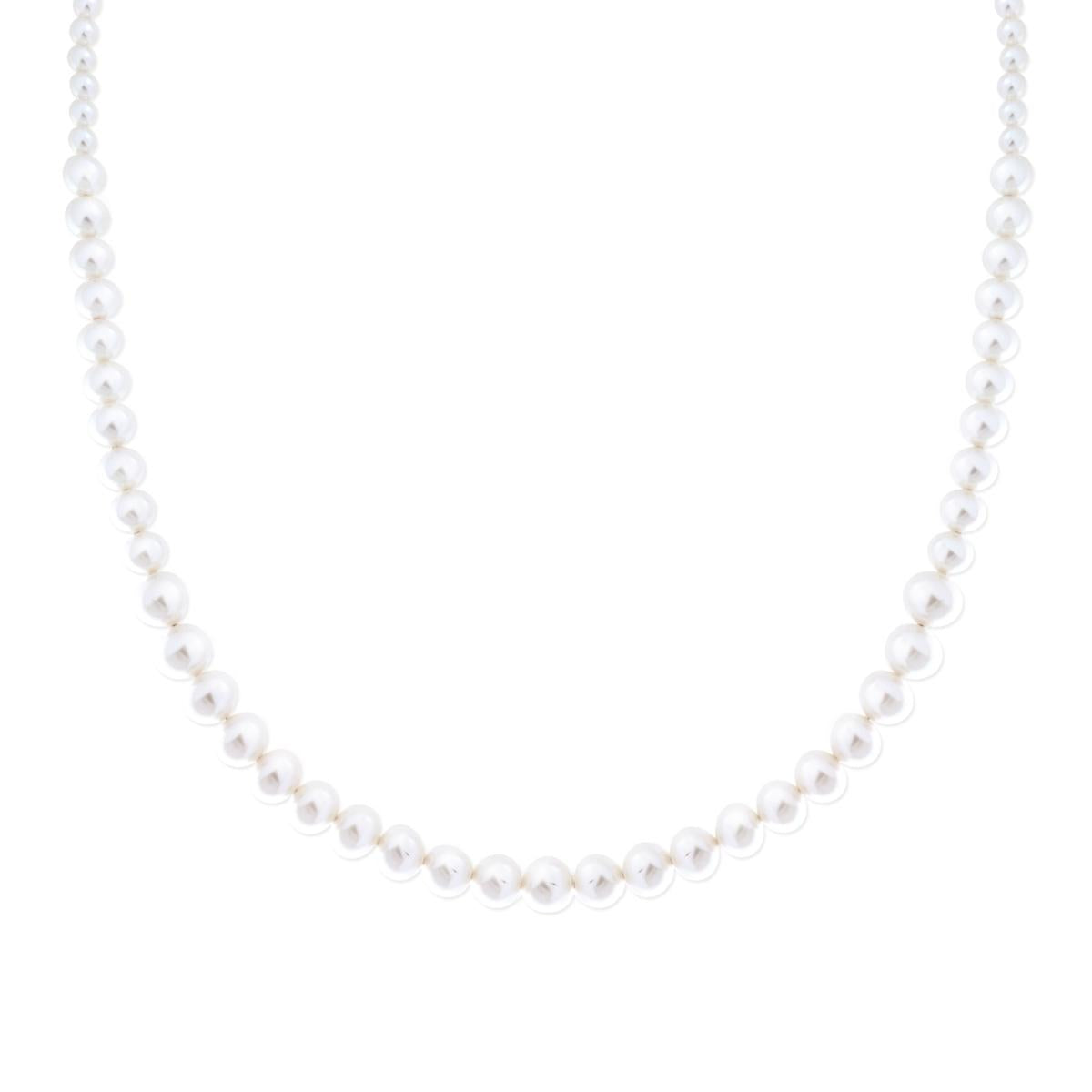 Collana di Perle Degradè, Argento S925 in Oro Giallo