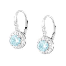 Orecchini Monachella Tondo Acquamarina, in Argento S925