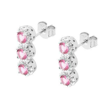 Orecchini Trilogy Rosa, Argento s925