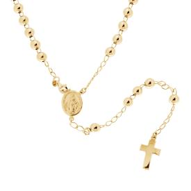 Collana Rosario cm 60 con Grani a pallina mm 6, Argento s925