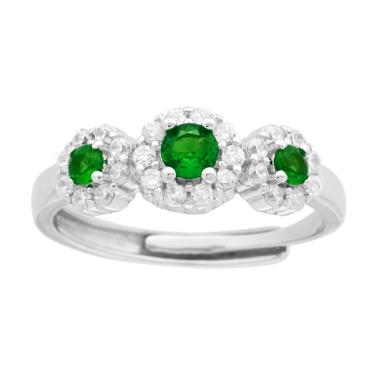 Trilogy Rosette Ruby Ring, in S925 SILVER