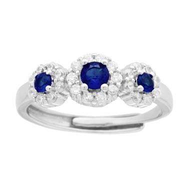 Trilogy Rosette Ruby Ring, in S925 SILVER