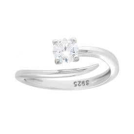 Anello Solitario Conrtariè mm 5, Argento s925