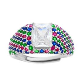 Anello Chevalier Multicolor, in Argento s925