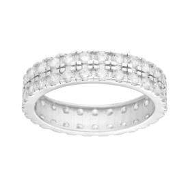 Solitaire Ring with Green Oval Zircon, in S925 SILVER