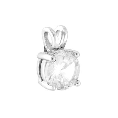 Parure Set Orecchini e Ciondolo Punto Luce Tondo Bianco , Argento s925