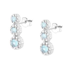 Blue Rosette Trilogy Ring, in S925 SILVER