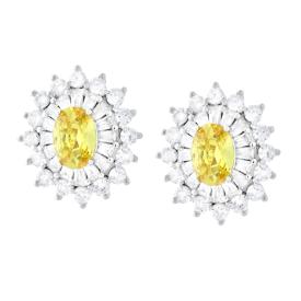 Orecchini Margherita Grande Gialla, in Argento s925