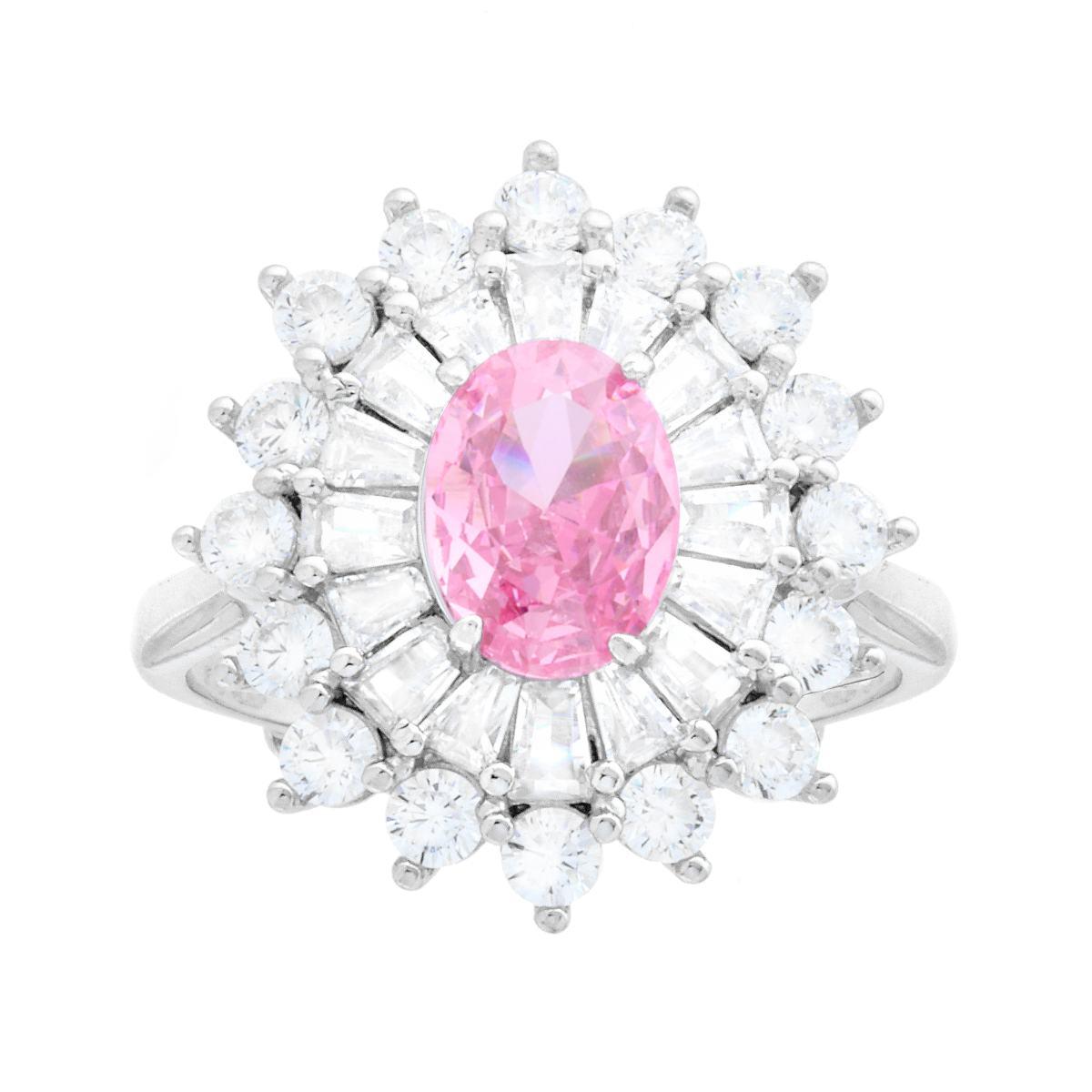 Anello Margherita Grande Rosa, in Argento s925