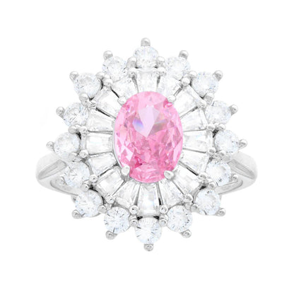 Anello Margherita Grande Rosa, in Argento s925