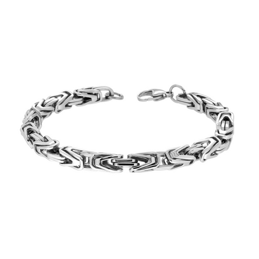 Bracciale Catena Bizantina, in ACCIAIO inox