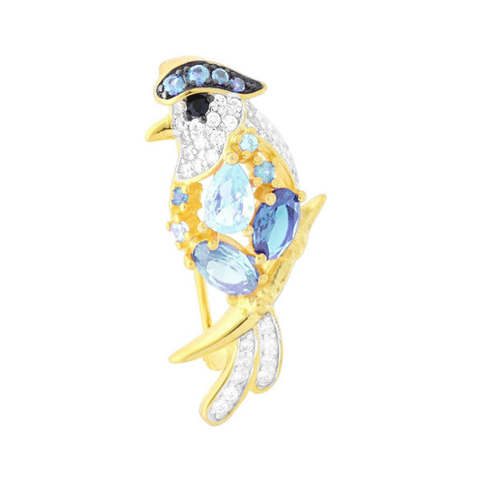 Parrot Brooch, S925 Silver