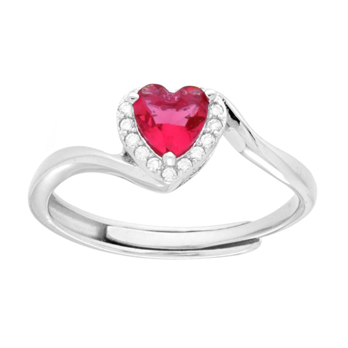 Bague rectangulaire Lady D en argent 925