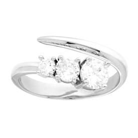 Big White Trilogy Ring, in S925 SILVER
