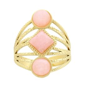Contrarie Ring with Sea Shell and Starfish Sea Accessories, in STAINLESS steel