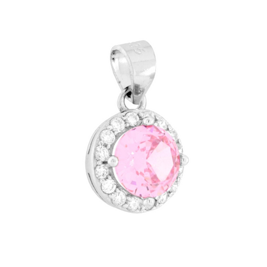 Ciondolo Punto Luce Rosa, in Argento S925