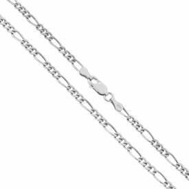 Catena Figaro Alternata - lunghezza cm 60 - Argento s925