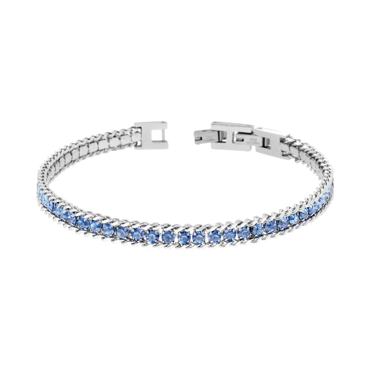 Bracciale Grumette e Cristalli, Acciaio Inossisabile