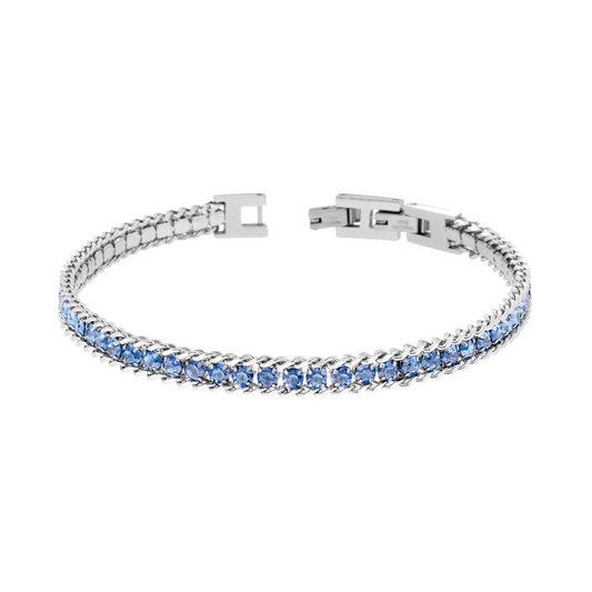 Bracciale Grumette e Cristalli, Acciaio Inossisabile