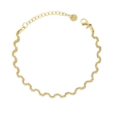 Bracciale Catena Ondulata, in ACCIAIO inox