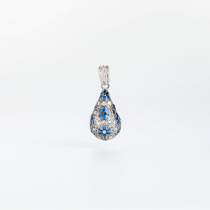 Ciondolo Goccia, Preziosa, in Filigrana, Argento 925 e Bagno in Oro