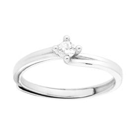 Anello Solitario ricurvo 3mm, Argento s925