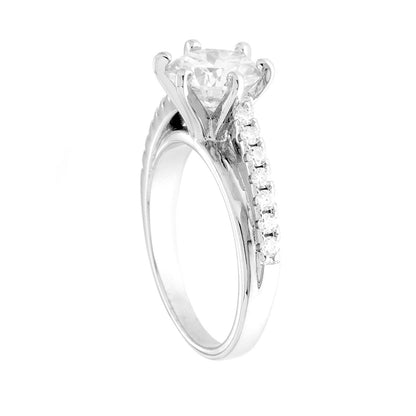 4-Petal Flower Ring, in S925 Silver and Zircons