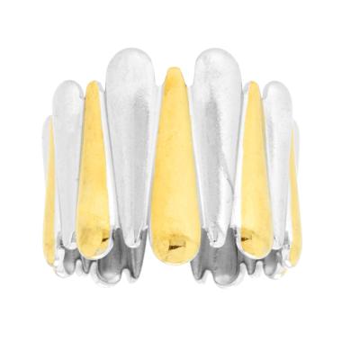 Anello Fascia con elementi Goccia, in ACCIAIO inox