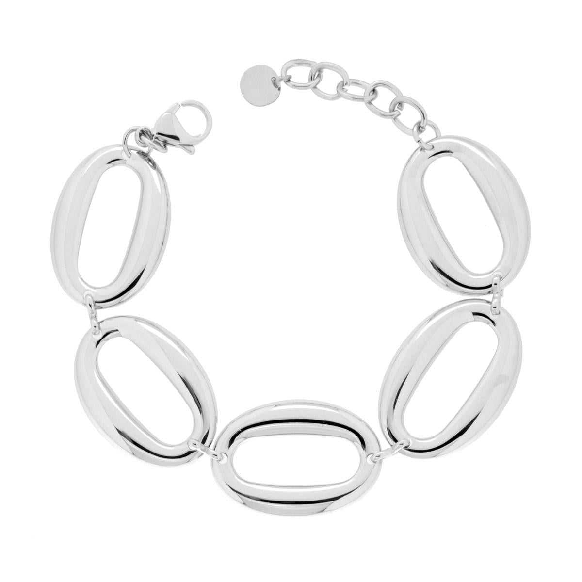 Bracciale Catena Ovali lucidi, in ACCIAIO inox