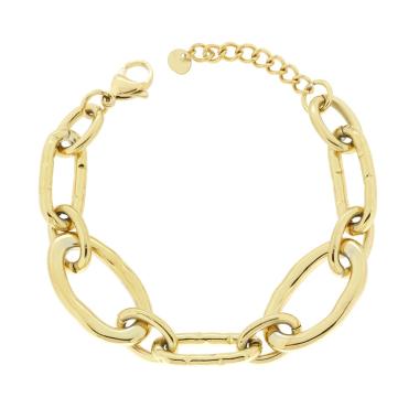 Bracciale con Ovali Martellati, in ACCIAIO