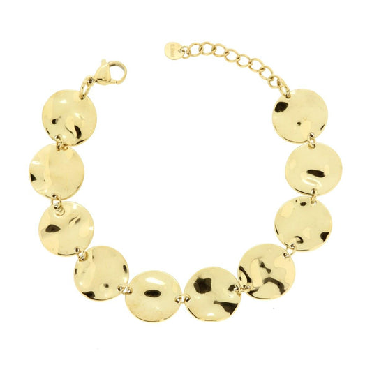Bracciale Piastre Tonde Ondulate, in ACCIAIO inox