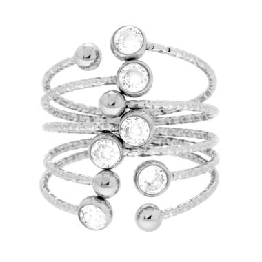 Anello Fascia Contrarie Multifilo, in ACCIAIO inox