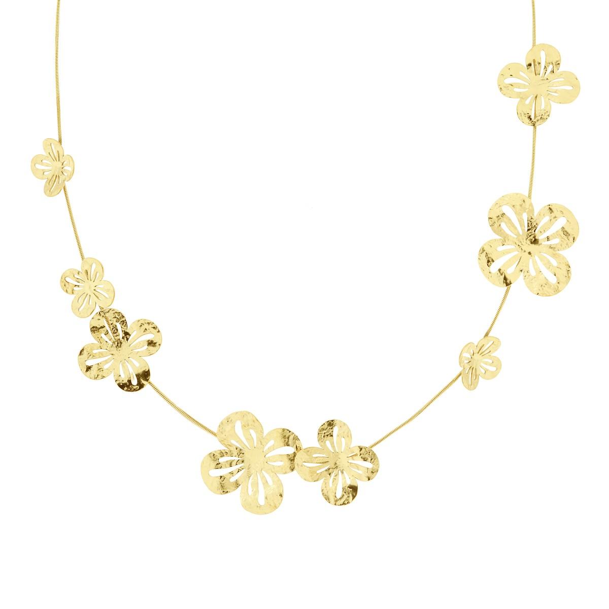 Collana con Fiori Degradè , in ACCIAIO inossidabile
