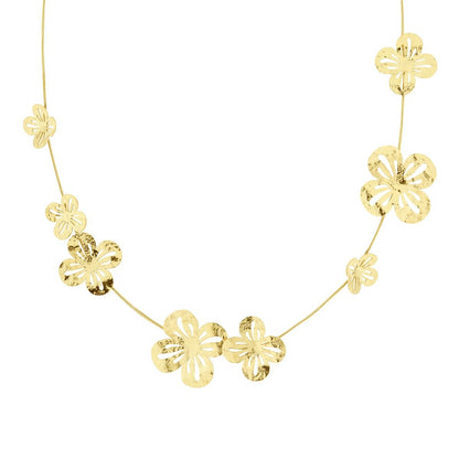 Collana con Fiori Degradè , in ACCIAIO inossidabile