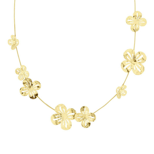 Collana con Fiori Degradè , in ACCIAIO inossidabile