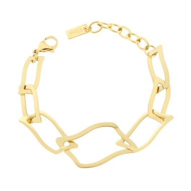 Bracciale Catena Maglia Rettangolare Piatta, in ACCIAIO